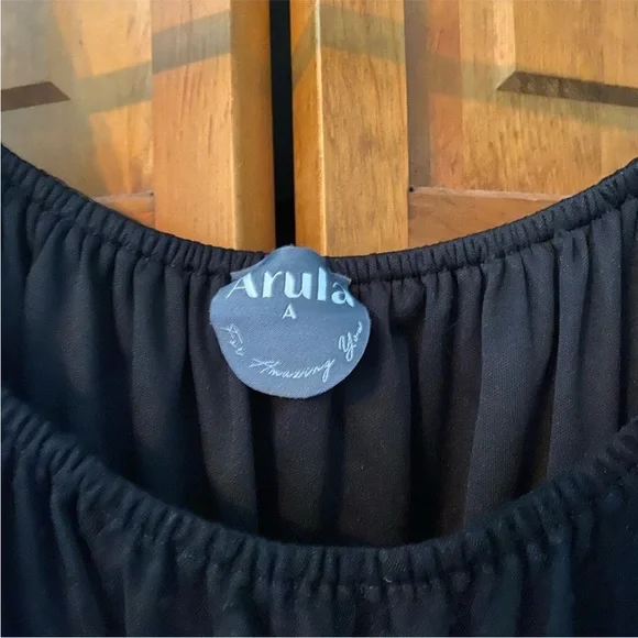 ARULA Black Mesh Overlay Dress - Picture 6 of 6